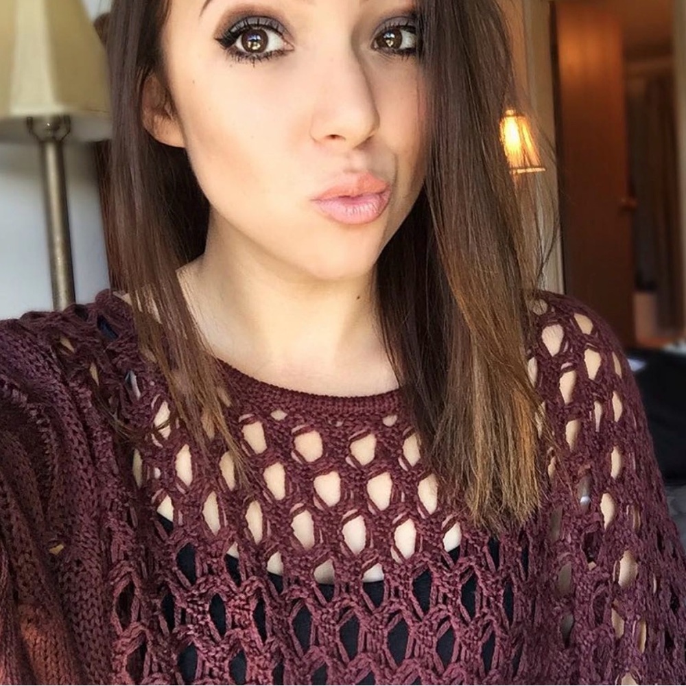 Charlotte Russe Chocolate Fringe Poncho